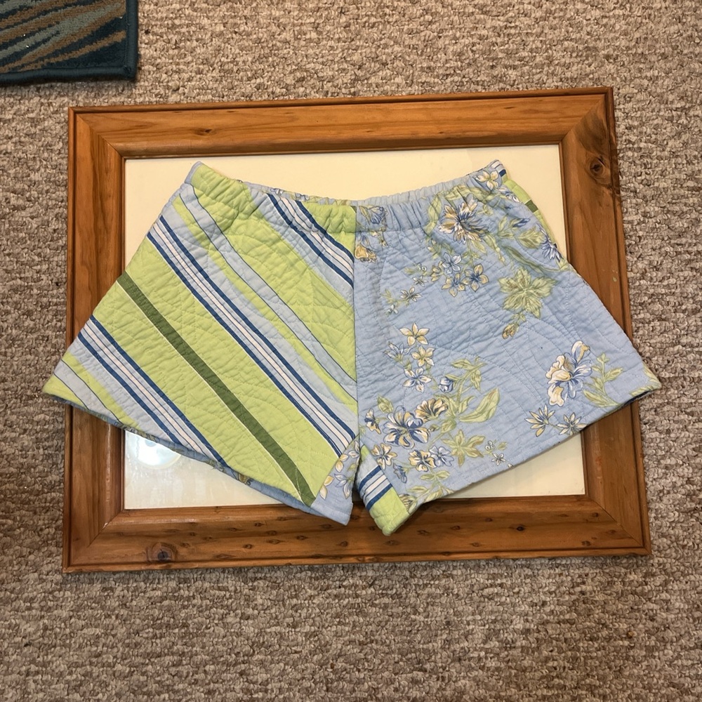 Vintage handmade quilted upcycled shorts